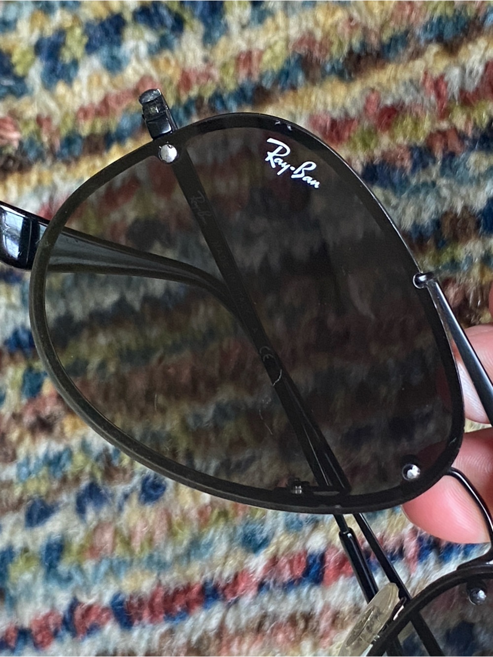Ray-Ban Black Sunglasses with Brown Leather Case - Picture 3 of 13